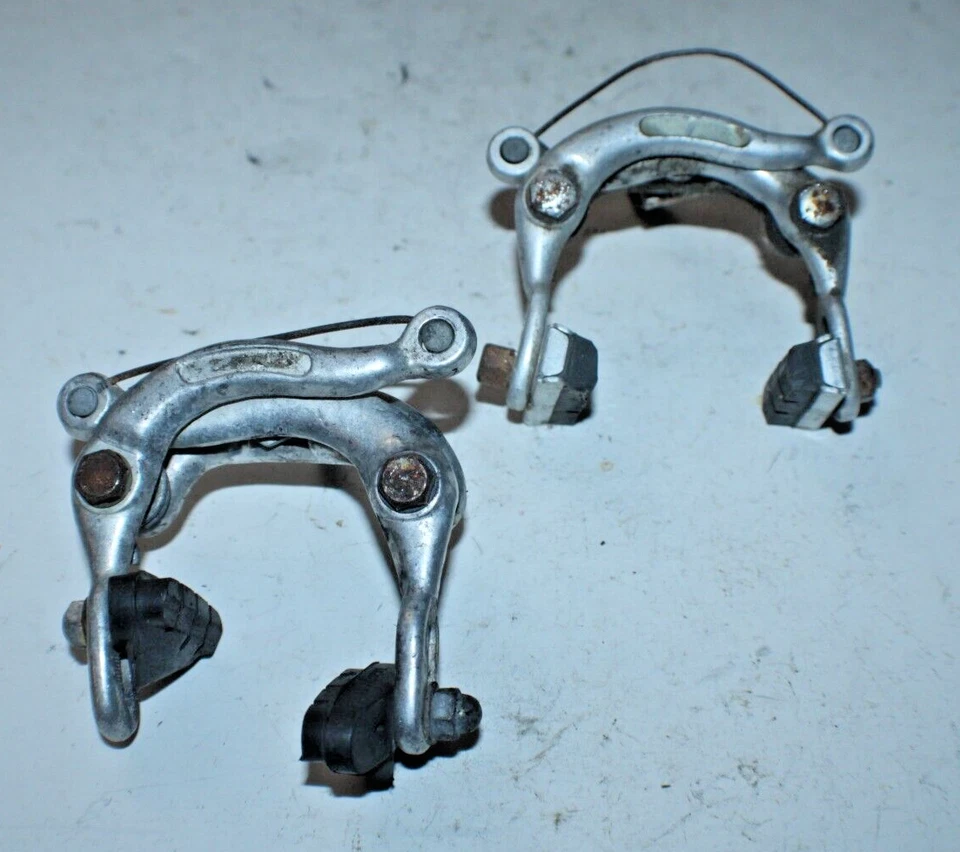 Juego de pinzas de freno vintage 60-75 mm plata centro tirar a través del perno envío EE. UU.:) Foto 1 de 4