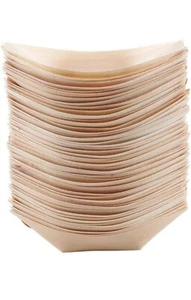 Bambus Teller Set, Bambus Holzboote, Fingerfood, Snackschalen, 100 Stück - Bild 1 von 7