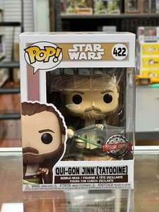Funko POP! Figura Vinilo Star Wars QUI-GON JINN (TATOOINE) Edición Especial con Estuche - Imagen 1 de 4