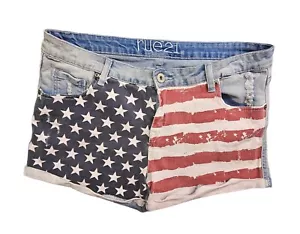 Pantaloncini bandiera americana Rue 21 15/16R denim curvy fit cortootsies margherita dukes - Foto 1 di 12