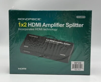 Monoprice 1x2 HDMI Amplifier Splitter (MHSP0102B) ~ Sealed - Image 1 of 4