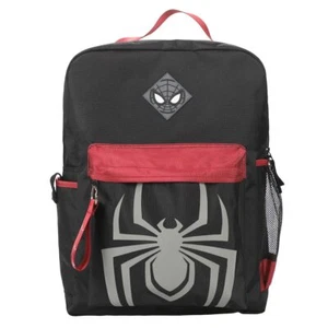 Bioworld Marvel Miles Morales Game Logo And Mask Black Laptop Backpack - Picture 1 of 7