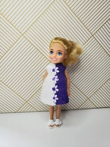 1:6 scale doll clothes fit 5.5" Chelsea doll handmade (hand knitted) dress - Picture 1 of 5