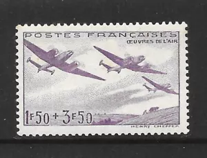 FRANCE 1942 1fr50+3fr50 Air Force Dependents Fund vf Mint lightly hinged SG 742 - Picture 1 of 1