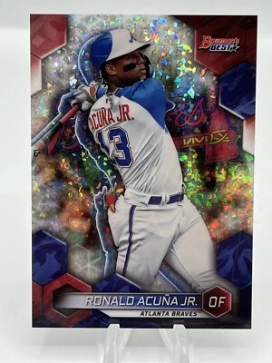 2023 Bowman's Best Ronald Acuna Jr Mini Diamond Refractor /299 Atlanta Braves - Image 1 of 3