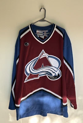 CCM NHL Jabber #15 CUSTOM Colorado Avalanche Hockey Jersey XL Air-Knit Vintage - Image 1 of 4