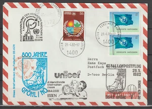 Ballonpost - 67. Ballonpost GFÖHL 28.5.1982 UNO WIEN / Briefmarken-Messe Essen - Bild 1 von 1