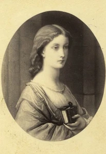 France Adolphe Jourdan Painting Marguerite Old CDV photo Goupil 1870 - Afbeelding 1 van 3