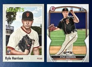 Kyle Harrison Lot (2) 2023 Bowman 1st Bowman, 2024 Archives San Francisco Giants - Picture 1 of 2