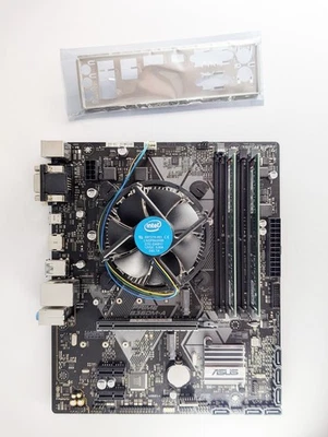 ASUS PRIME B360M-A Motherboard LGA 1151 C/W Intel i3, 16GB DDR4 RAM, TPM2 Card - Image 1 of 4