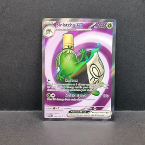 Sinistcha ex 189/167 Twilight Masquerade Ultra Rare Full Art Pokemon - Picture 1 of 2
