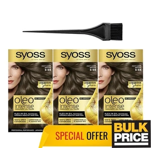 Syoss Oleo Intense 5-54 Ash Light Brown Ammoniakfreie Haarfarbe Großpackung 3er Pack - Bild 1 von 6