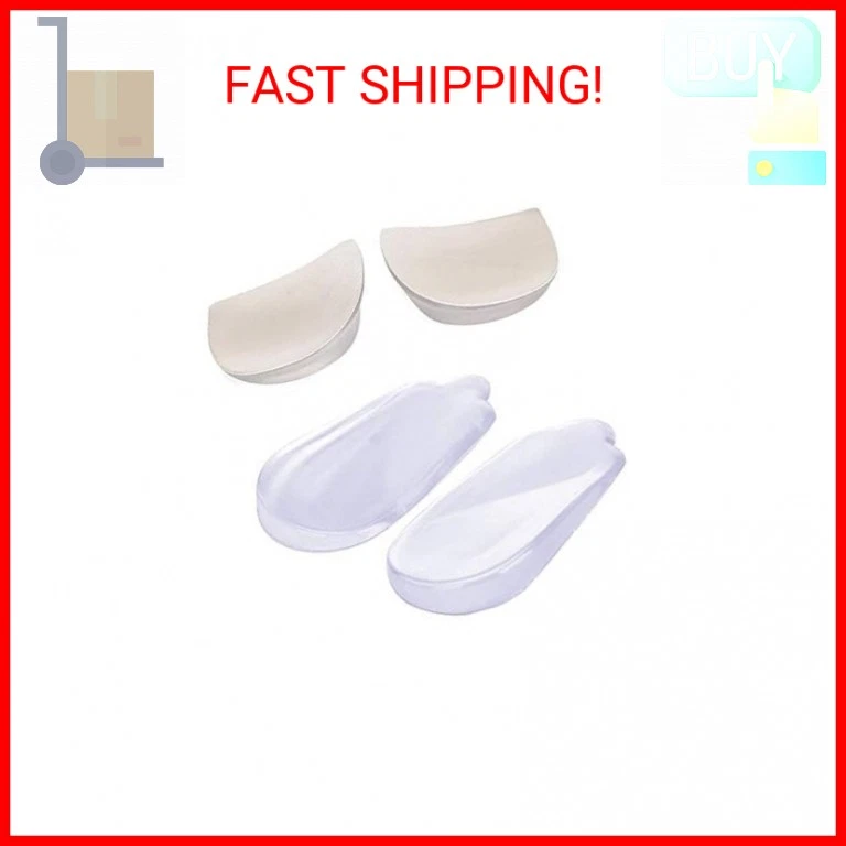 Neppt Orthopedic Insoles Heel Inserts Lift Shoe Wedge Silicone 2 Pairs Kit
