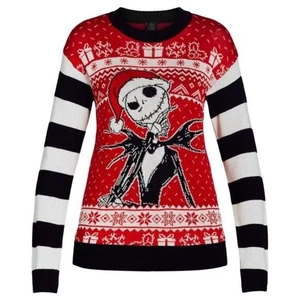 DISNEY The Nightmare Before Christmas Jack Skellington Sweater CHOOSE SIZE NEW - Picture 1 of 9