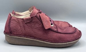 Damas CLARKS Funny Dream Zapatos de Cuero Rojo Reino Unido Talla 7 D - Imagen 1 de 10