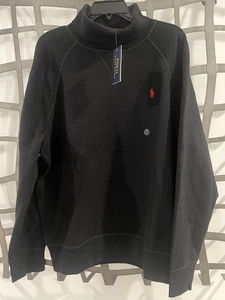 Neu Ralph Lauren klassisches Fleece Rollkragen Sweatshirt schwarz Herren XLarge - Bild 1 von 3