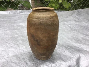 Ancient Asian Chinese? Partially Glazed Storage Vessel Pot No Res. Lot B - Picture 1 of 9