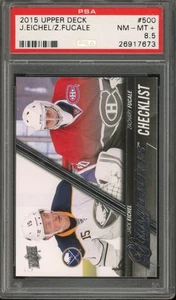 Upper Deck J.Eichel/Z.Fucale 2015 PSA 8,5 - Imagen 1 de 2