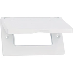 Southwire Single Gang Horizontal White Weatherproof GFCI Cover WCH1GFIW-UPC - Picture 1 of 1