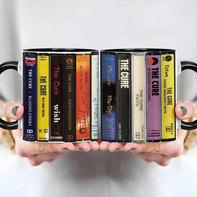 Retro The Cure Cassette Tapes Mug - The Cure Coffee Cup - Robert Smith Mug - Image 1 of 4