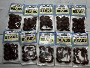 10 Packs Of 10 Darice Team Spirts Football Beads 12mm x 18mm New Old Stock NOS - Picture 1 of 6