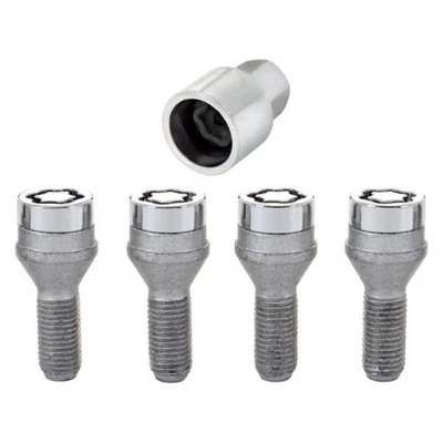 McGard Wheel Lock Bolt Set For BMW 1 Series M 2011 | 17mm Hex | 4-Pack | Chrome - Image 1 of 4