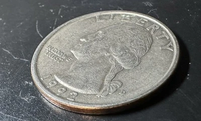 1992-D Quarter Error US Coin smooth Edge Rim Cupped - Image 1 of 4