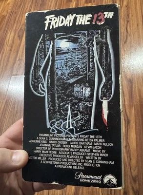 Friday the 13th VHS First Print Gatefold Cover Signed by Sean Cunningham Auto - Image 1 of 4