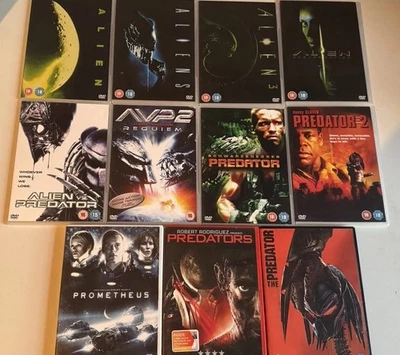 Alien & Predator 11 DVDs Film Collection Bundle AvP 1&2 The Predator Prometheus - Image 1 of 4