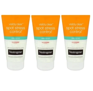 3x Neutrogena Visibly Clear Spot Stress Control Scrub 150ml – Face Wash - Picture 1 of 4