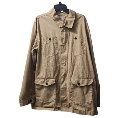 F&S Shacket Jacket Button Up Utility Pockets Tan XL - Image 1 of 4