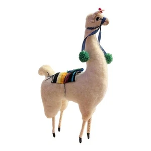 Alpaka Lama handgefertigte echte Wolle Figur 10" - Bild 1 von 9