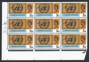Sg 681b+c 1965 United Nations 3d (Ord) Dot Cylinder Listed Flaws UNMOUNTED MINT - Bild 1 von 1