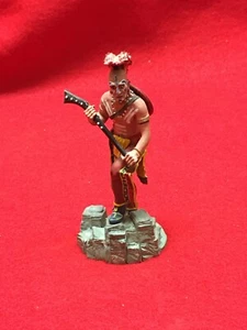 90mm 1770's Iroquois Warrior - Whitemetal Figure - Bild 1 von 5