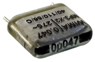 WIMA 2 condensateurs MP3 X2 0µ047 0.047uF 47nF 473M 473 275Vac 15mm uF MP 220-230V