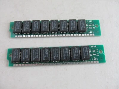 QTY=2 Vintage 30-pin SIMM Memory 256K RAM NEC MC-41256A8B-10 - Image 1 of 2