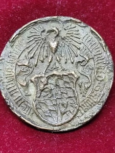 Bric-a-brac - Casting of wax seal - both sides eagle on coat of arms quartered w - Picture 1 of 2