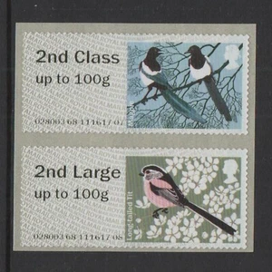 ERROR! BIRDS 2 2nd CLASS/2nd CLASS LARGE PAIR MAGPIE TOP POST GO SCARCE - Picture 1 of 1