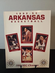 Vtg 1992-1993ARKANSAS BASKETBALL 1992 SEC Champs  Magazine Hawkins Shepherd Linn - Picture 1 of 7