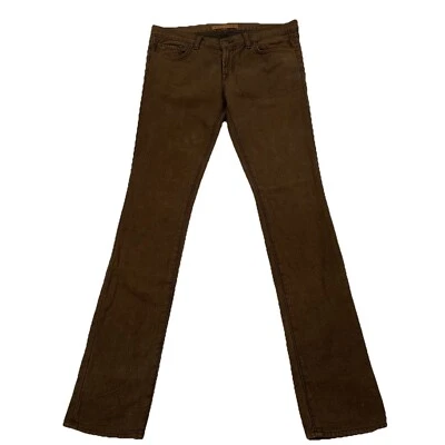 J Brand Womens Size 29 Skinny Jeans Low Rise Cut 454 Dark Brown 32x33 Boho - Image 1 of 4