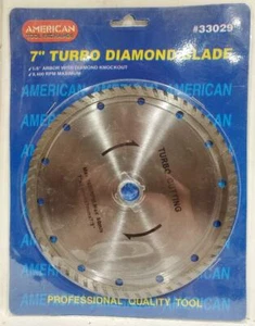 American Tool Exchange #33029 7" Turbo Diamond Cutting Blade NEW - Picture 1 of 5