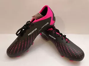 Adidas Predator Accuracy.3 L FG Men’s Size 9 Soccer Cleats Black Pink - NIB - Picture 1 of 6