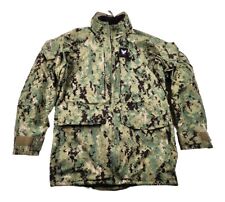 US Navy NWU Type III Working Uniform Parka Wet/Cold Weather Jacket Small Long
