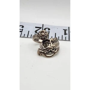 Anello cucchiaio argento sterling barocco Wallace Grande misura 6,5 gioielli avvolgenti - Foto 1 di 5