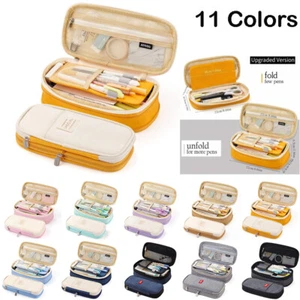 Large Capacity Pencil Case Zipper Pen Bag School Student Organizer Pouch Bag NEW - Picture 1 of 24