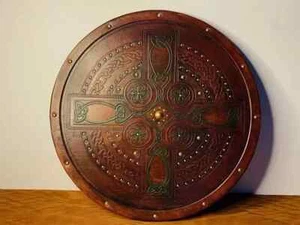 Scottish Targe Shield | wooden Celtic Cross Shield Handmade round Viking shield - Picture 1 of 10