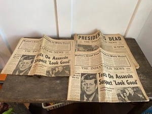 JOHN F. KENNEDY ASSASSINATION NOV 22 & 23, 1963 The Indianapolis News Newspaper - Picture 1 of 14