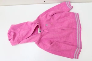 oshkosh b'gosh 6 Months Heart Sweater Jumper L Zip Hood Pink Cute Bargain Soft - Picture 1 of 7