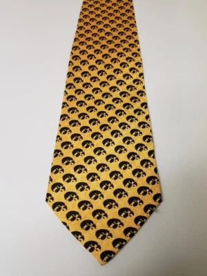 University of Iowa Hawkeyes 100% Silk Tie by Merge Left - 59" x 3 3/4" - Image 1 of 4
