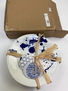 Royal Doulton Pacific Style Set di 6 NUOVI piatti bianchi e blu Gordon Ramsay - Foto 1 di 6